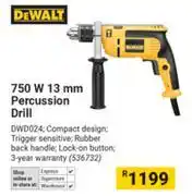 Builders Warehouse Dewalt 750W 13mm Percussion Drill offer