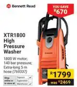 Builders Warehouse Bennett Read XTR1800 High Pressure Washer offer