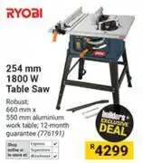 Builders Warehouse Ryobi 254mm 1800W Table Saw offer