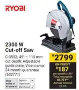 Builders Warehouse Ryobi 2300W Cut Off Saw offer