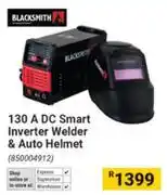 Builders Warehouse Black Smith 130A DC Smart Inverter Welder & Auto Helmet offer