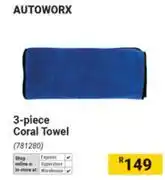 Builders Warehouse Autoworx 3 Piece Coral Towel offer