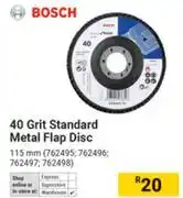 Builders Warehouse Bosch 40 Grit Standard Metal Flap Disc 115mm offer