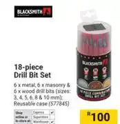 Builders Warehouse Black Smith 18 Piece Drill Bit Set offer