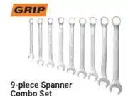 Builders Warehouse Grip 9 Piece Spanner Combo Set offer