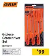 Builders Warehouse Grip 6 Piece Screwdriver Set offer