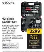 Builders Warehouse Gedore 92 Piece Socket Set offer