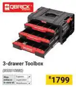 Builders Warehouse Qbrick 3-Drawer Toolbox 850010880 offer
