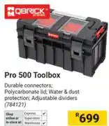 Builders Warehouse Qbrick Pro 500 Toolbox 784121 offer