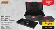 Builders Warehouse Grip 480mm & 320mm Tool Box Combo 850025639 offer