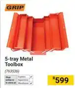 Builders Warehouse Grip 5-Tray Metal Toolbox 763536 offer