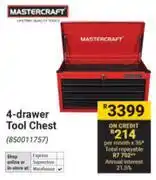 Builders Warehouse Mastercraft 4-Drawer Tool Chest 850011757 offer