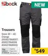 Builders Warehouse Beck Trousers offer