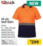 Builders Warehouse Beck Hi-Viz Golf Shirt offer