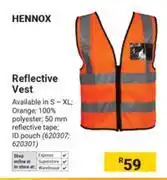 Builders Warehouse Hennox Reflective Vest 620307, 620301 offer
