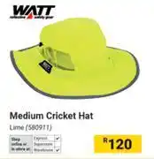 Builders Warehouse Watt Medium Cricket Hat Lime 580911 offer
