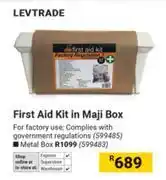 Builders Warehouse Levtrade First Aid Kit In Maji Box 599485 offer