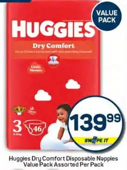 Huggies Dry Comfort Disposable Nappies Value Pack