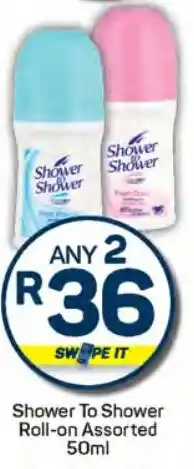 Pick n Pay Hypermarket Shower To Shower Roll-on Assorted offer