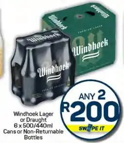 Pick n Pay Hypermarket Windhoek Lager or Draught Cans or Non-Returnable offer