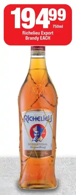 OK Liquor Richelieu Export Brandy offer