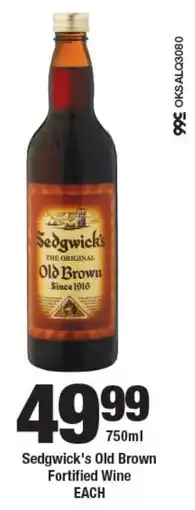 OK Liquor Sedgwick's Old Brown Fortified Wine offer