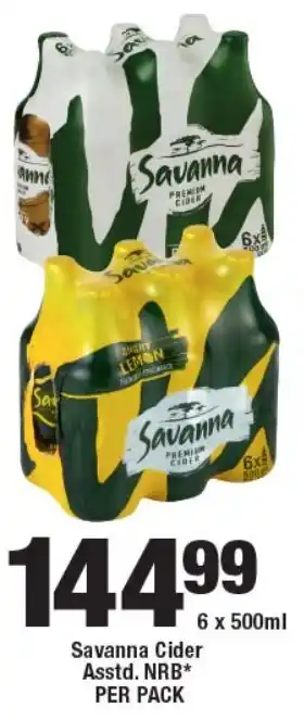 OK Liquor Savanna Cider Asstd. NRB offer