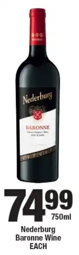 OK Liquor Nederburg Baronne Wine offer