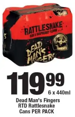 OK Liquor Dead Man's Fingers RTD Rattlesnake Cans offer