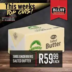 Bluff Meat Supply Underberg salted butter offer