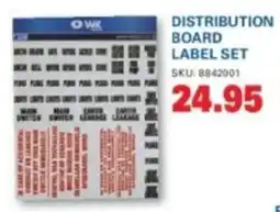 Cashbuild Distribution board label set offer