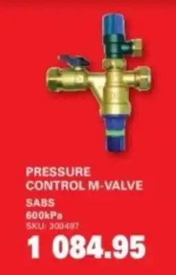 Cashbuild Pressure control m-valve offer