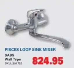 Cashbuild Pisces loop sink mixer sabs wall type offer
