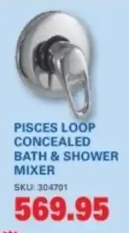Pisces loop concealed bath & shower mixer