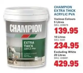 Cashbuild Champion extra thick acrylic pva offer