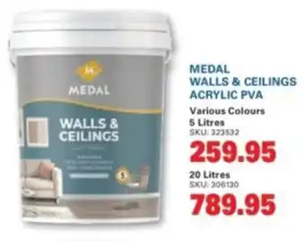 Cashbuild Medal walls & ceilings acrylic pva offer