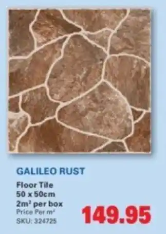 Cashbuild Galileo rust floor tile offer