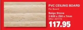 Cashbuild Pvc ceiling board beige stone offer