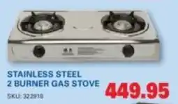 Cashbuild Stainless steel 2 burner gas stove offer