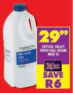 Shoprite Crystal valley fresh full cream milk offer