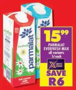 Shoprite Parmalat everfresh milk offer