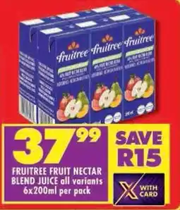 Shoprite Fruitree fruit nectar blend juice all variants offer