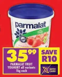 Shoprite Parmalat fruit yoghurt all variants offer