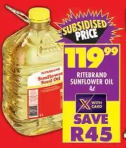Shoprite Ritebrand sunflower oil offer