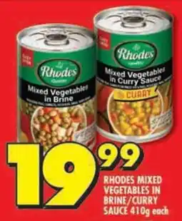 Shoprite Rhodes mixed vegetables in brine/curry sauce offer