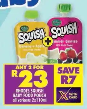 Shoprite Rhodes squish baby food pouch offer