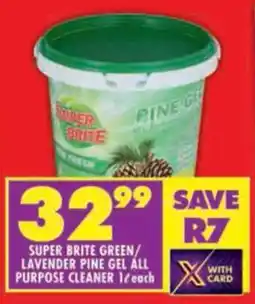 Shoprite Super brite green/ lavender pine gel all purpose cleaner offer