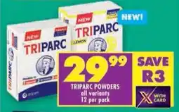 Shoprite Triparc powders all variants offer