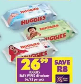 Shoprite Huggies baby wipes all variants offer