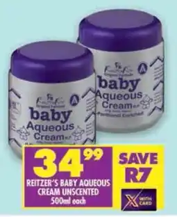 Shoprite Reitzer's baby aqueous cream unscented offer